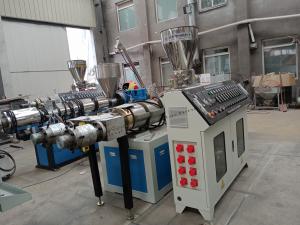 China UPVC CPVC Double Pipe Extrusion Line 50HZ PVC Double Screw Extruder on sale