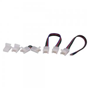 China 4 Pin LED Connectors LED Quick Connector With Wire For 10mm RGB LED Strip on sale