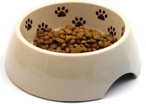 Quality Paw Printed Outside Dog Food Bowl , A5 Melamine Middle Size Dog And Cat Bowls for sale