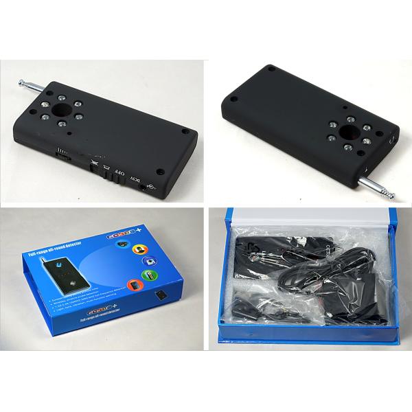 Radio frequency signal detector cc308 camera scans GSM alarm GPS detector 1mhz-6.5ghz adjustable sensitivity