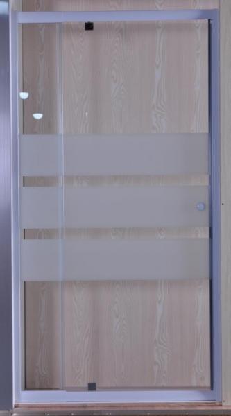 Buy Serigraphy Glass Pivot Hinge Shower Door 900 X 1850 mm CE SGS Certification at wholesale prices