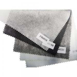 Quality 100% Polyester Non Woven Fusible Interlining for Garment Manufacturing Width 90-200cm for sale
