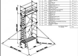 Quality Mobile Aluminium Scaffold Tower Durable 7.5m Easy Towers Scaffolding for sale