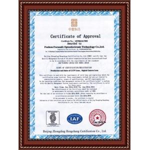 Shenzhen Octavia Optics Technology Co.,Ltd Certifications