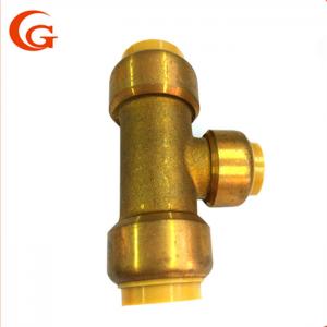 Quality 90degree Push To Connect Pex Copper CPVC Brass Tee Fitting for sale