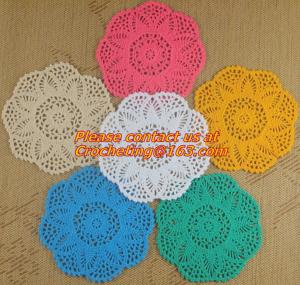 Quality Crochet dinner table mat fabric doilies cup pot pad lace doily, Handmade Crochet Tablecloth, Doily for sale