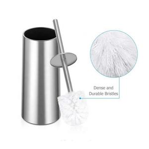 Quality Home Hotel Stainless Steel Toilet Brush Holder Set Free Standing Type for sale