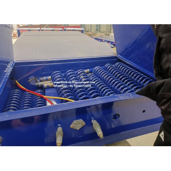 3 Axles Low Bed Semi Trailer Hydraulic Type Ladder