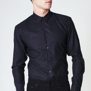 Quality Company Adult Business Casual Long Sleeve Shirts / Office Dress Shirts For Men for sale