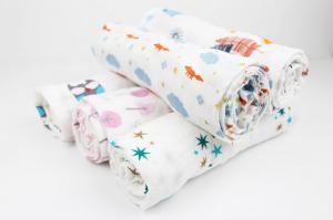 Quality 100% cotton Baby Muslin Swaddle Blankets Bath Towels,colorful, warm and soft,suitable for bath and travel for sale