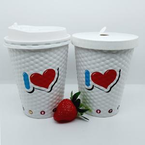 Quality Recyclable 16 Oz Paper Cups With Lids , Biodegradable Paper Coffee Cups for sale