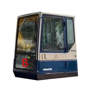 Buy cheap Green Excavator Front Windscreen Replacement Bending Resistant from wholesalers