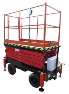 China 6 Meters Mobile Scissor Lift Hydraulic Lifting Equipment with Extension Platform 450Kg Loading Capacity on sale