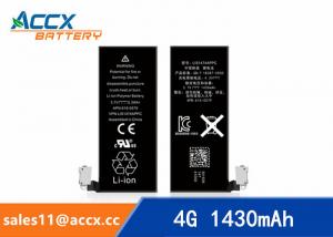 Quality ACCX brand new high quality li-polymer internal mobile phone battery for IPhone 4G with high capacity of 1430mAh 3.7V for sale
