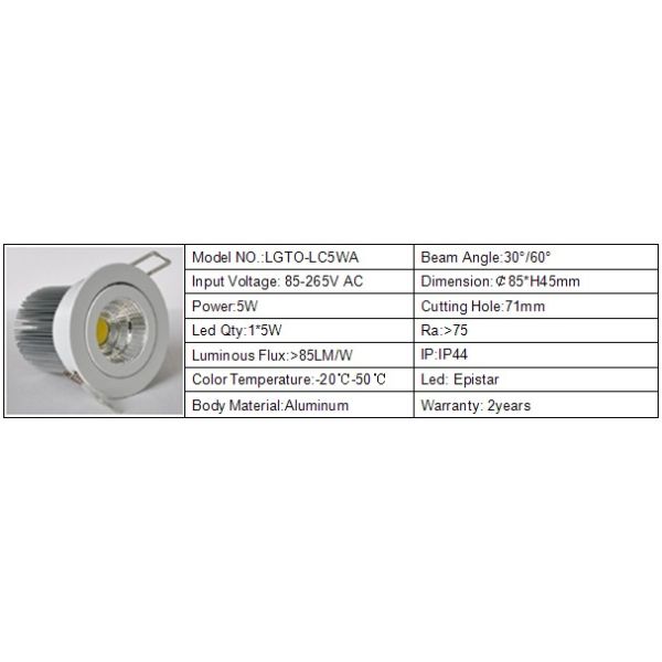 10W High Lumen COB LED Ceiling Light