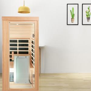 Quality Modern Wooden Infrared Sauna Room 1 Person Infrared Steam Room for sale