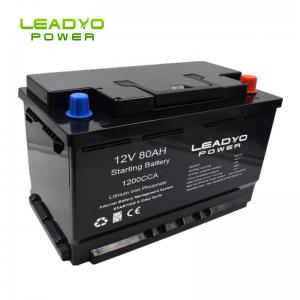 Quality 12V 80Ah 1200CCA Lithium Starting Battery For Automobile Car Marine for sale