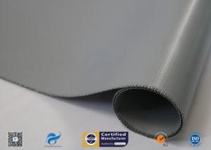 Quality Silver Grey Liquid Silicone Coated Fiberglass Fabric E - Glass 0.45mm for sale