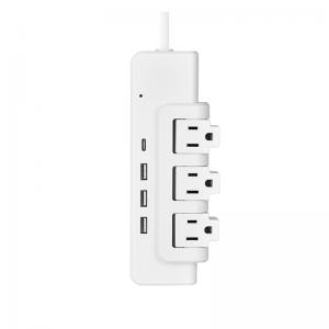 Quality 3 outlet UL and CUL Tested Power Strip 1.5ft 3*14SJT Cord with Switch, 3USB Adaptor Surge Protector for sale
