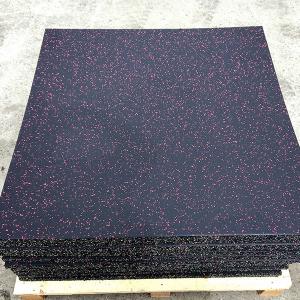 Quality Portable Playground Rubber Floor Tile Black Purple Color Gym Fitness Interlocking Sport for sale