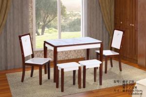 China Solid Wood Chair Rack Modern Dinette Sets Smooth Edges Dust Resistant on sale