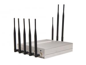 China UHF VHF 3G Mobile Phone Signal Jammer 25 Meters 8 Antenna Jammer on sale