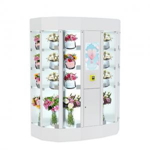 Quality QR Pay Fresh Flower Vending Locker Coin Bill Card With Touch Screen for sale