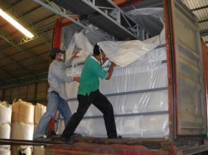 Quality 20ft PP woven container liner for grain,soya bean, corn, seeds, fertilizer for sale