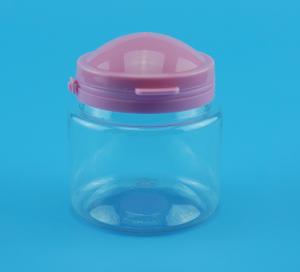 China 200ml 210ml 270ml 300ml pilfer proof dome cap mini plastic sweet candy jars wholesale for weddings on sale