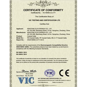 HANGZHOU ZION COMMUNICATION CO., LTD Certifications