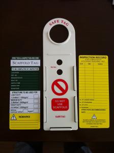 Scaffolding Safe Tag / Scaffolding Safety Products / Safety Tag