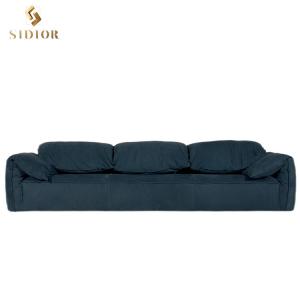 China High Quality Luxury Furniture Couch Three Sofa Imported Abrasive Leather Italian Modern Living Room Sofas on sale
