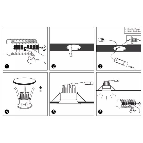 IP54 Anti Glare 93Ra Spotlight Ceiling Light 8W / 10W