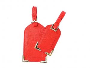 Quality Genuine Nappa Leather Luggage Tags Business Card Holder Custom Logo Acceptable for sale