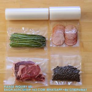 Quality Transparent PA PE Plastic Storage Bags Vacuum Sealer Food Saver Roll 30m Embossed Vacuum Sealer Bags Packaging for sale