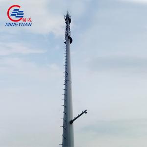 China GSM Wifi Monopole Telecommunication Tower Galvanized Radio Antenna GR65 SS400 Tubular on sale