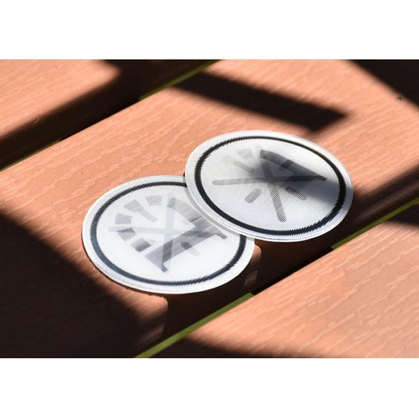 Silicone Rubber Backing, Printed With A Black Reflective Logo,For Clothing