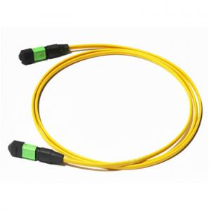 Quality 12F SM Fiber Optic MPO MTP Jumper Yellow LSZH Jacket In Data Center for sale