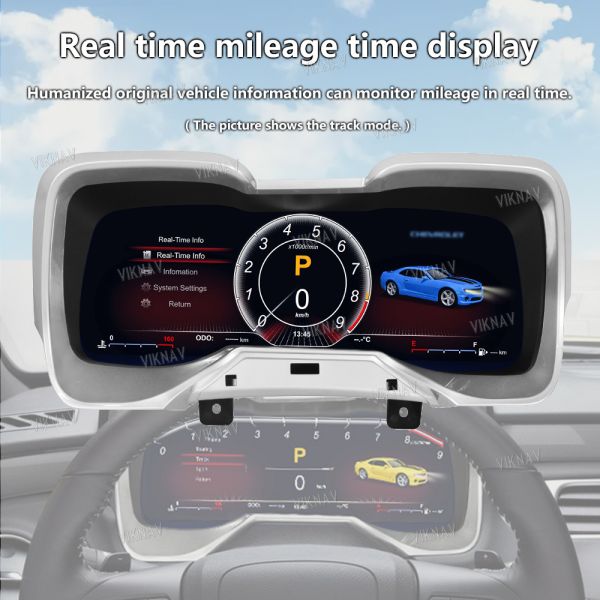 VIKNAV CockPit LCD Speedometer Car Instrument Cluster For Chevrolet Camaro 2010-2015 Replacement Digital Dashboard Screen