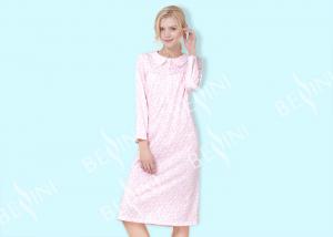 Quality Doll Collar Style Ladies Night Dresses Sleepwear Pima Printed OEM / ODM Available for sale