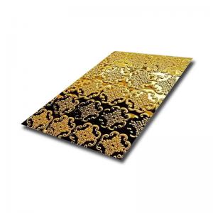 Quality Customized 304 ss steel plate 2b/ba/no.4/hL fininsh gold embossed stainless steel sheets for sale