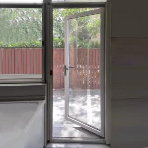 Quality 1.1mm Aluminum Alloy Profile Retractable Easy Fit Door Fly Screen for sale