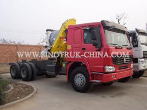China Reliable Truck Mounted Hoist / LHD 336HP Lorry Mounted Crane For Goods Lift on sale