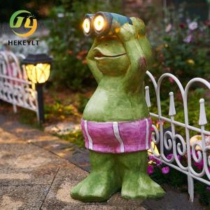 Quality Solar Frog Light Outdoor Resin Animal Decoration Resin Crafts Garden Yard Garden Landscape Decorative Lights for sale