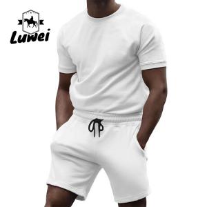 Quality Cotton Jogging Men Sportswear Set Gym Tracksuit Drawstring 2 Piece Track Suit for sale