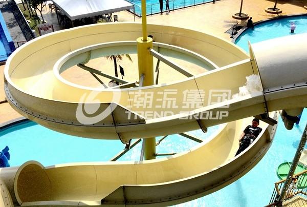 Buy Stainless Steel Fastener FRP Spiral Water Slides For Giant Outdoor Water Park at wholesale prices