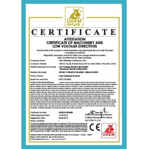 Wuxi Wondery Industry Equipment Co., Ltd Certifications
