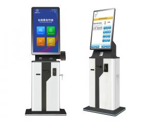 Quality 23.8inch 32inch Self Ordering Kiosk Bill Acceptor Payment Kiosk With Printer for sale