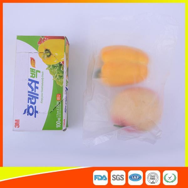 Buy Transparent Fruit Packaging Zip Top Freezer Bags Plastic HDPE / LDPE Material at wholesale prices