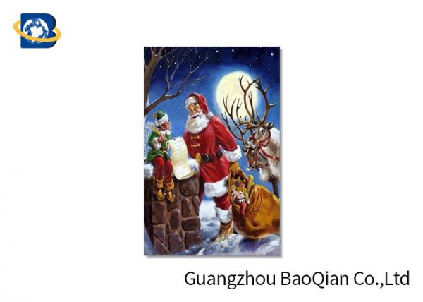 Buy 3D Craft Lenticular Christmas Cards , Interactive Greeting Cards Regular Size at wholesale prices